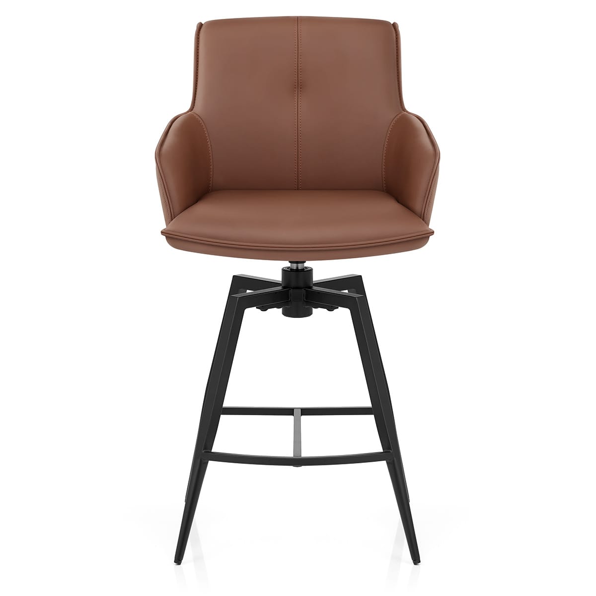 Camden Bar Stool Brown Real Leather