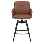 Camden Bar Stool Brown Real Leather