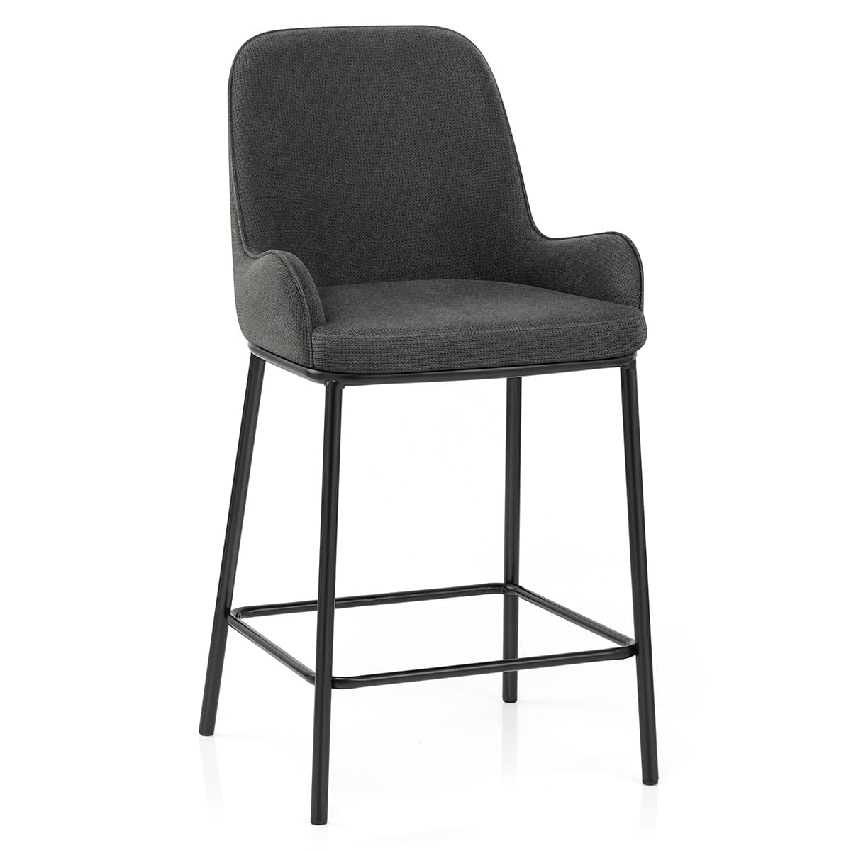 Cameo Bar Stool Charcoal Fabric