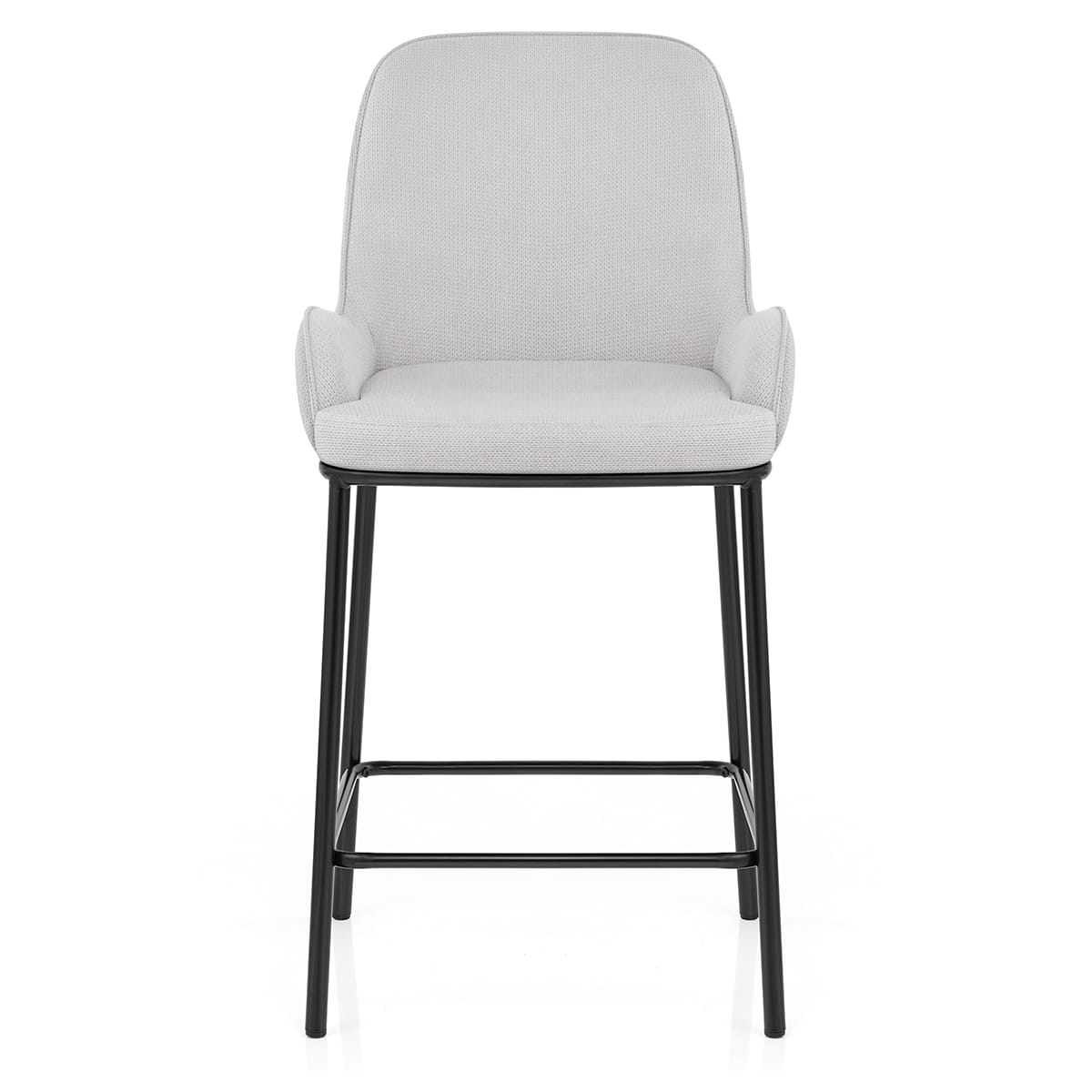 Cameo Bar Stool Light Grey Fabric
