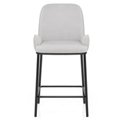 Cameo Bar Stool Light Grey Fabric