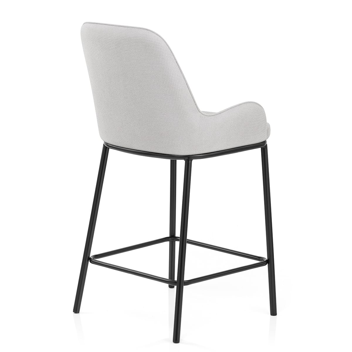 Cameo Bar Stool Light Grey Fabric