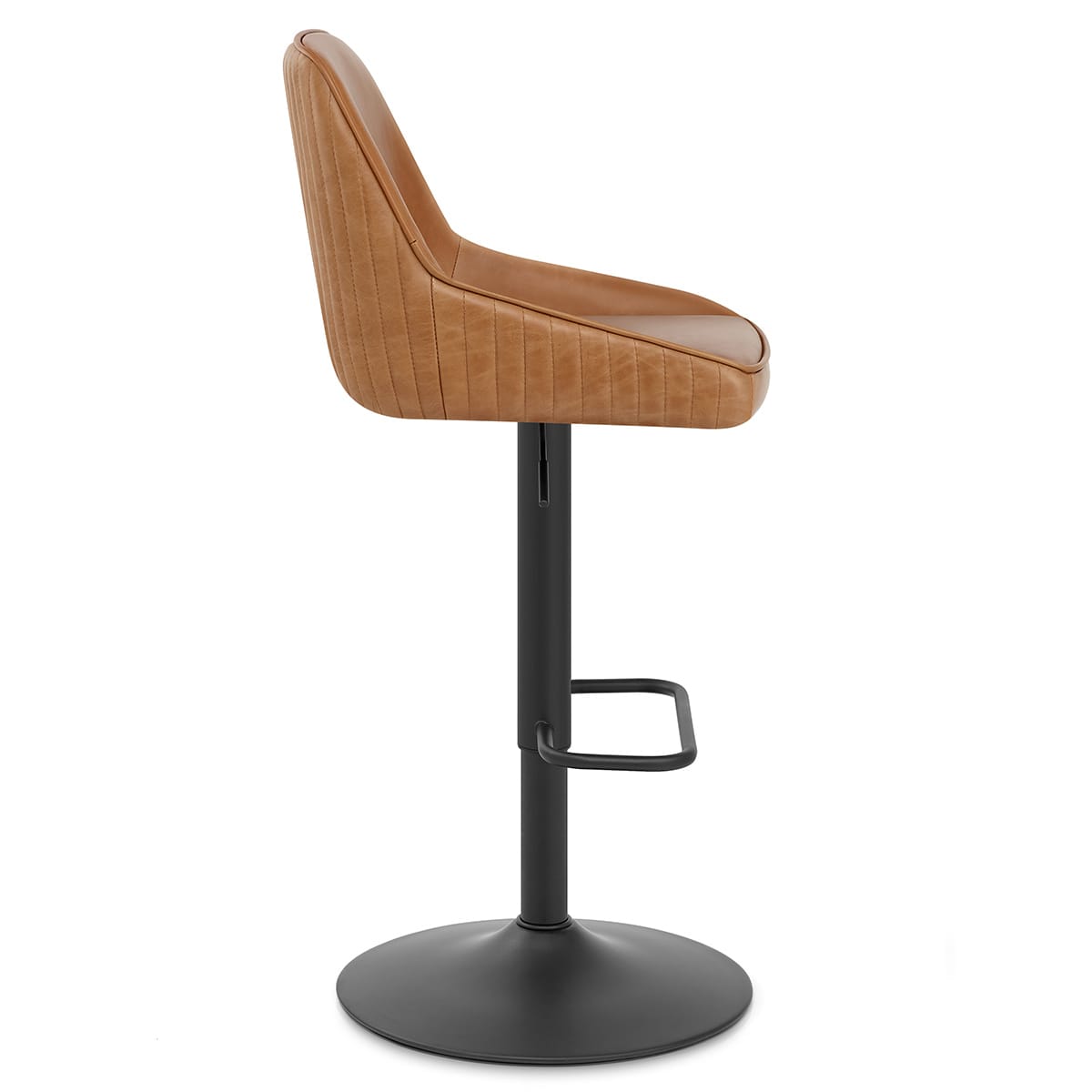 Canberra Real Leather Stool Antique Brown