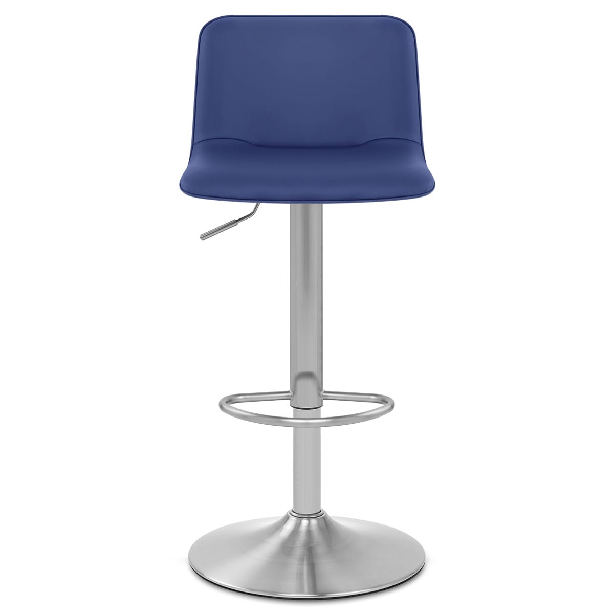 Cape Brushed Steel Stool Blue