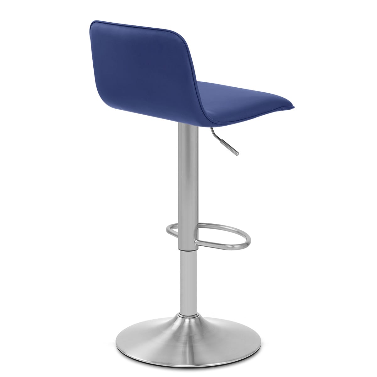 Cape Brushed Steel Stool Blue