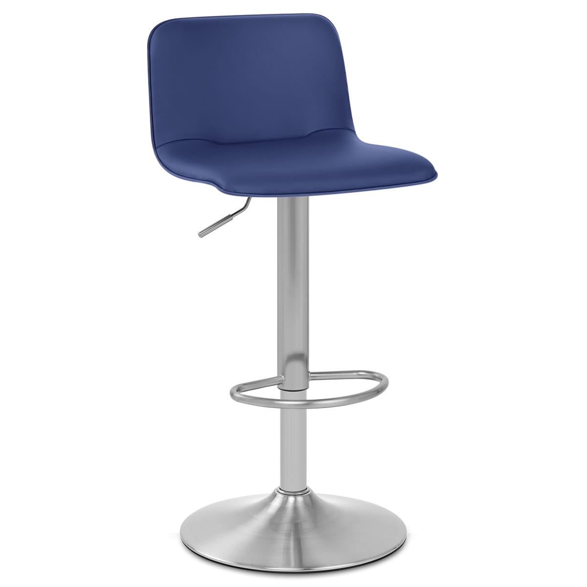 Cape Brushed Steel Stool Blue