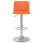 Cape Brushed Steel Stool Orange