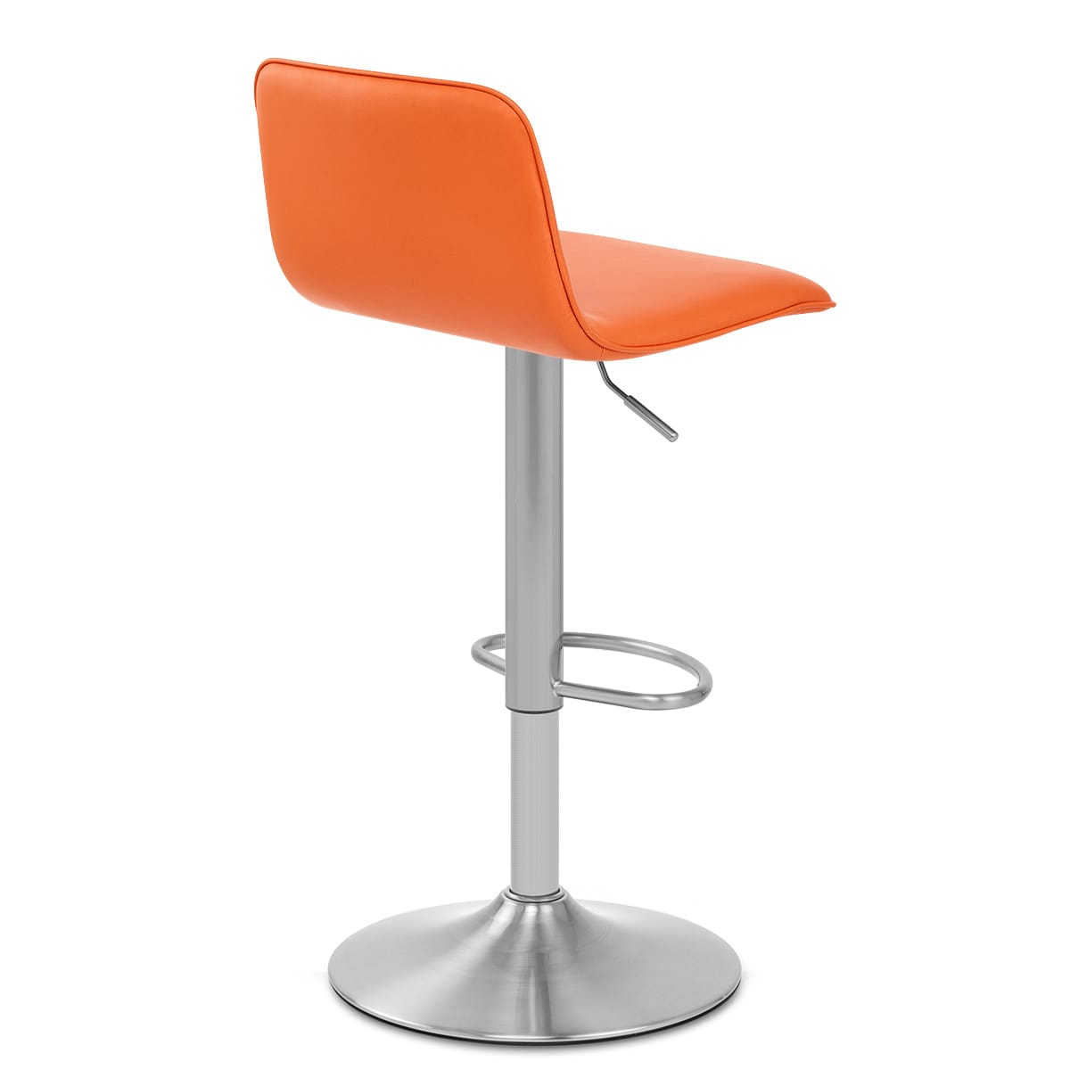 Cape Brushed Steel Stool Orange