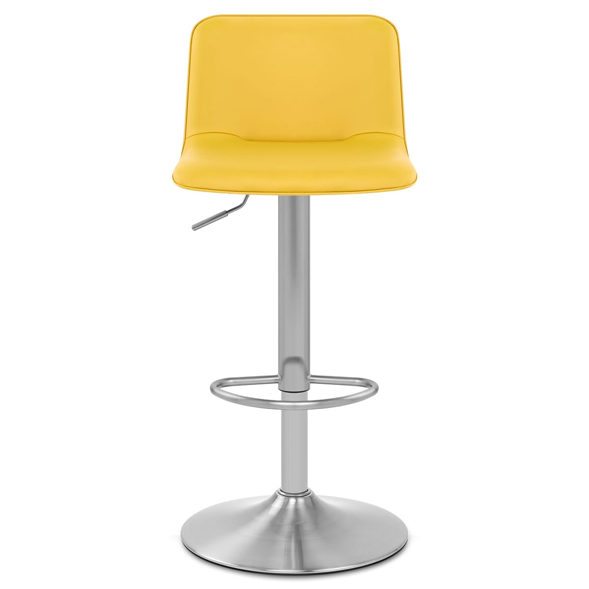 Cape Brushed Steel Stool Yellow