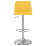 Cape Brushed Steel Stool Yellow