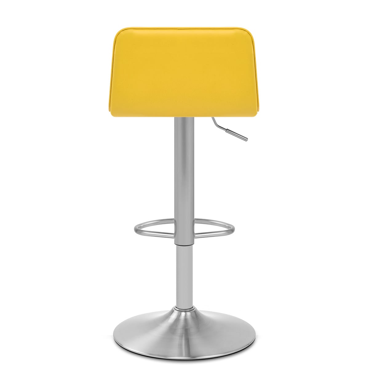 Cape Brushed Steel Stool Yellow