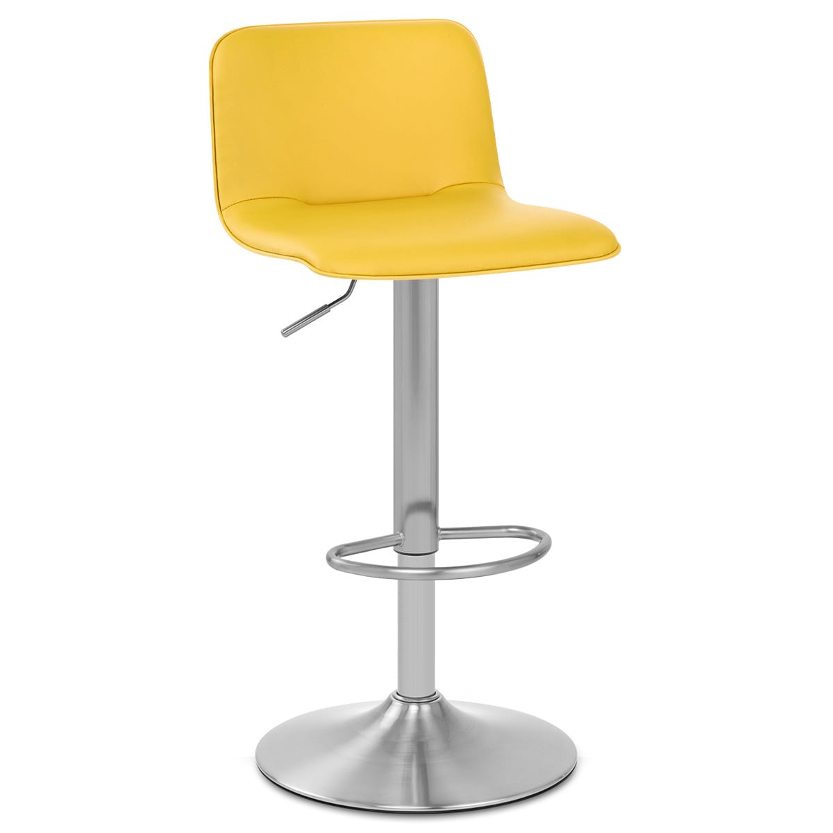 Cape Brushed Steel Stool Yellow