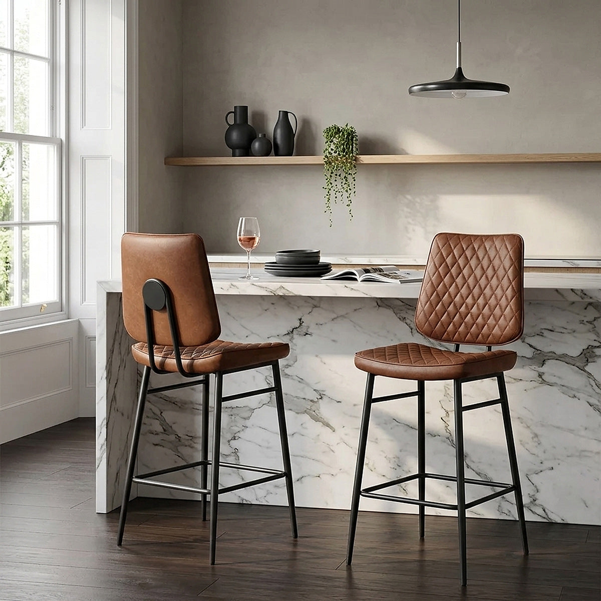 Caprice Bar Stool Antique Brown