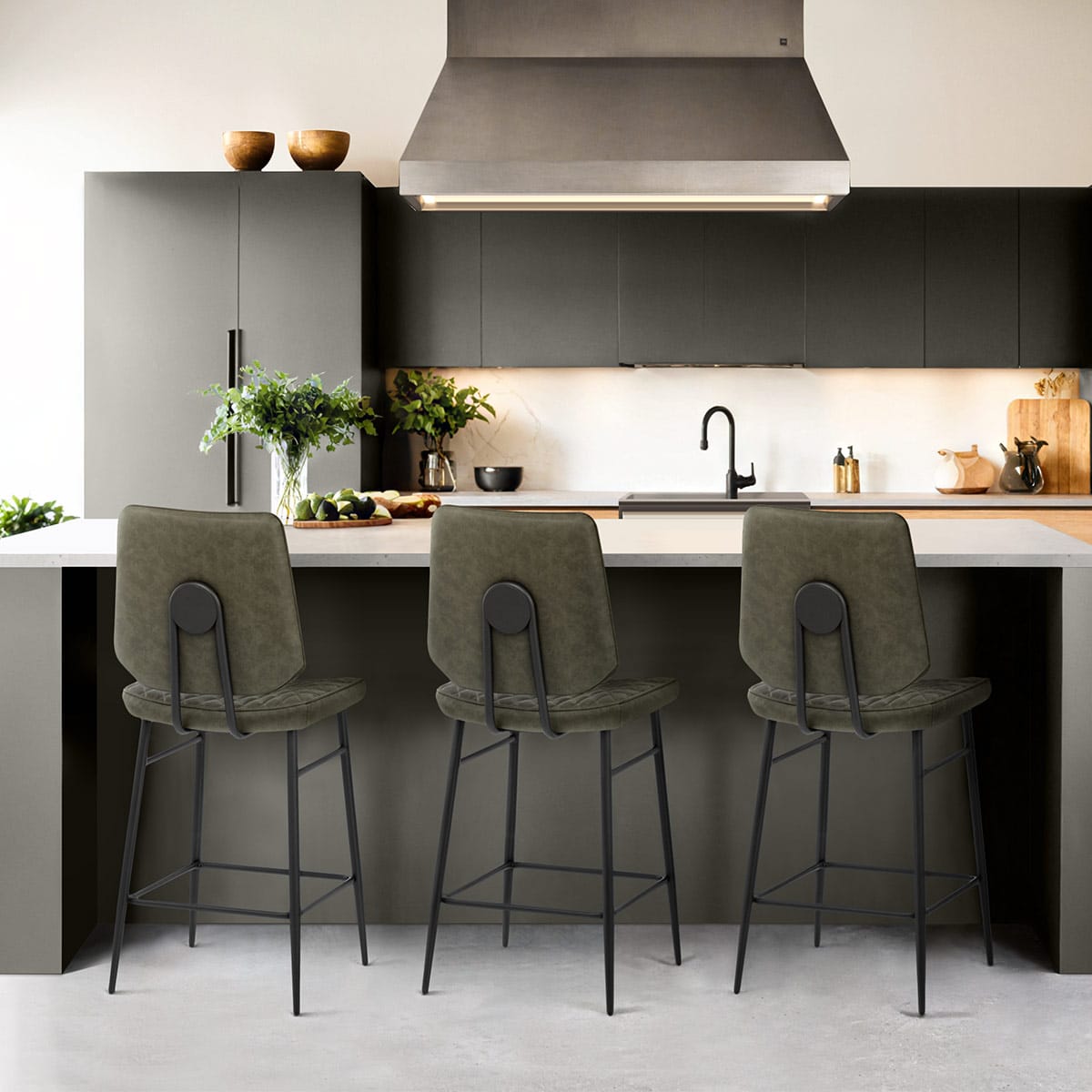 Caprice Bar Stool Antique Green