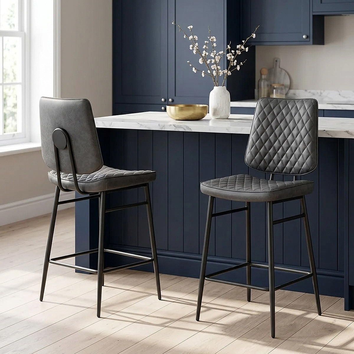 Caprice Bar Stool Antique Grey