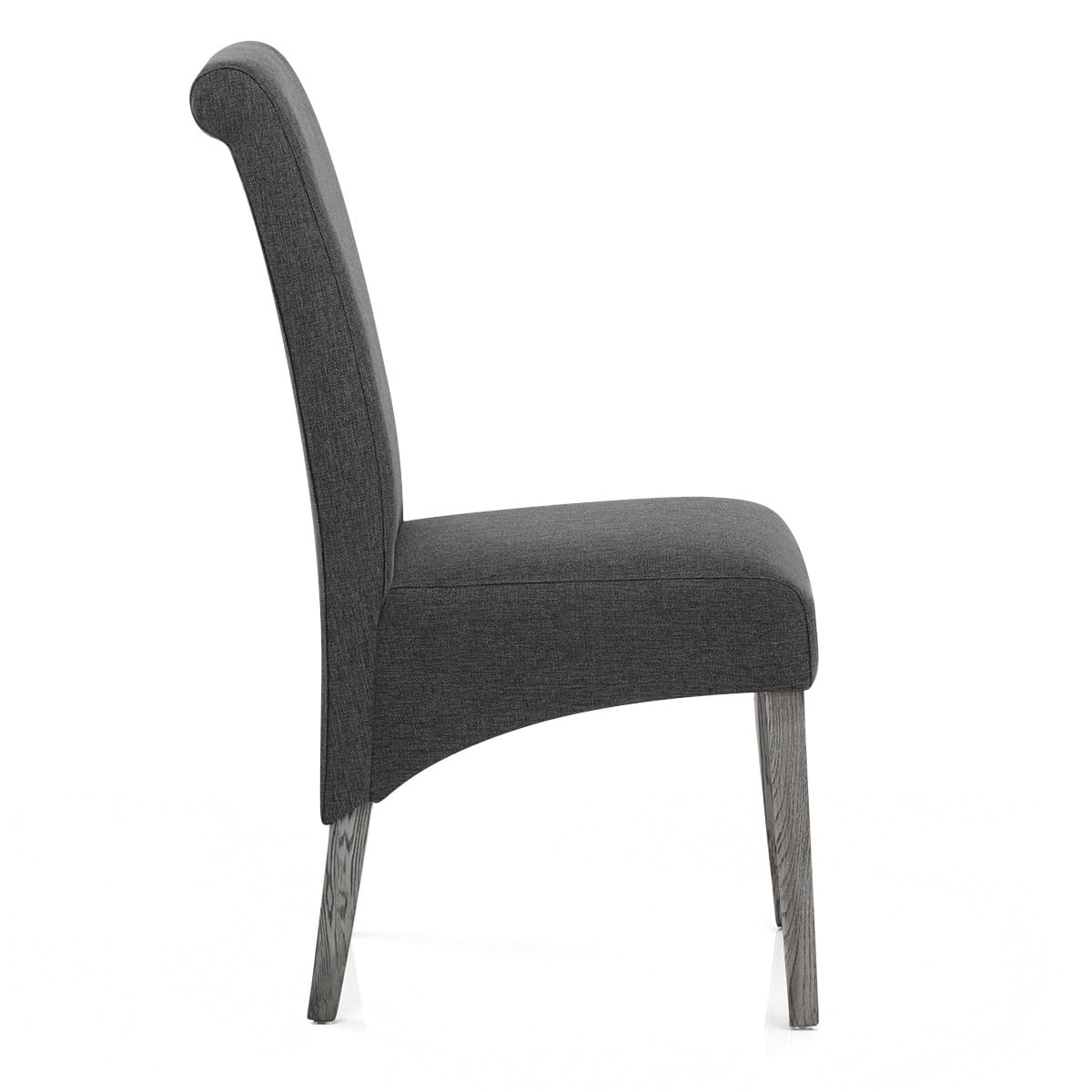 Carlo Grey Oak Chair Charcoal Fabric