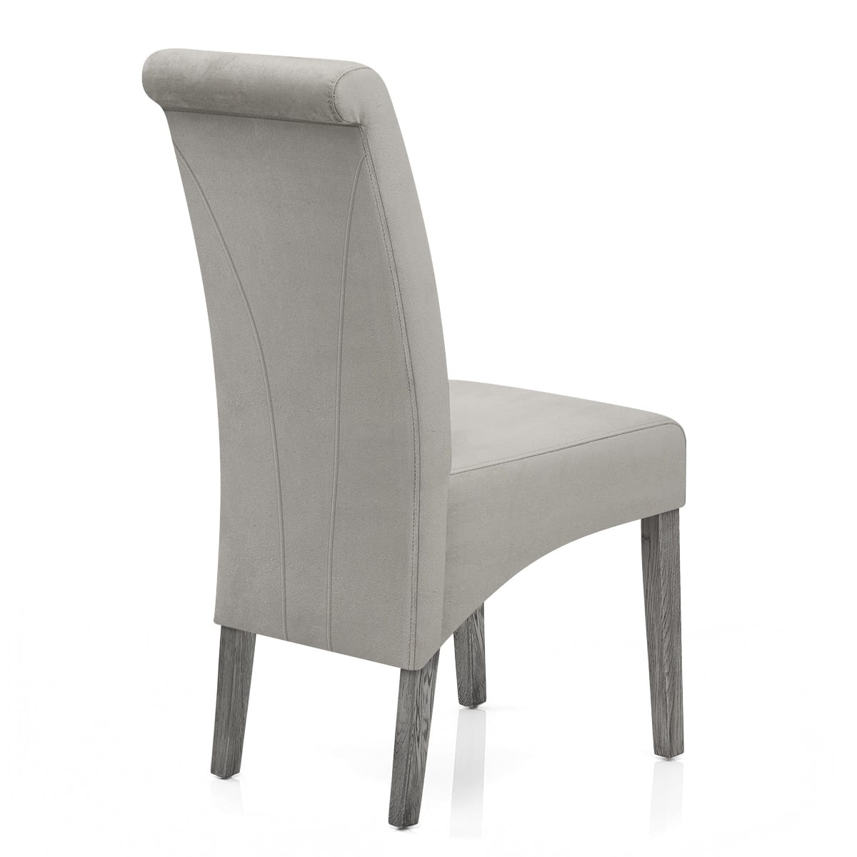 Carlo Grey Oak Chair Grey Velvet