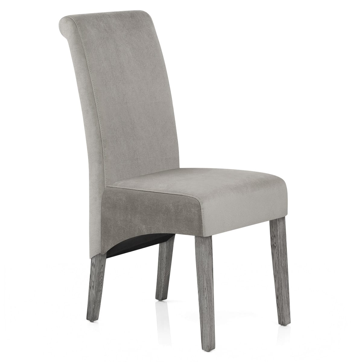 Carlo Grey Oak Chair Grey Velvet