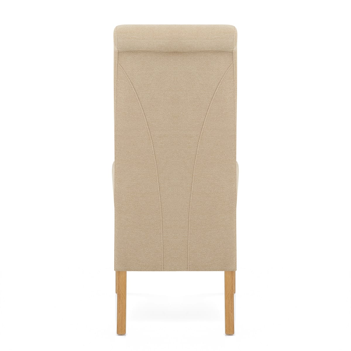 Carlo Oak Chair Beige Fabric