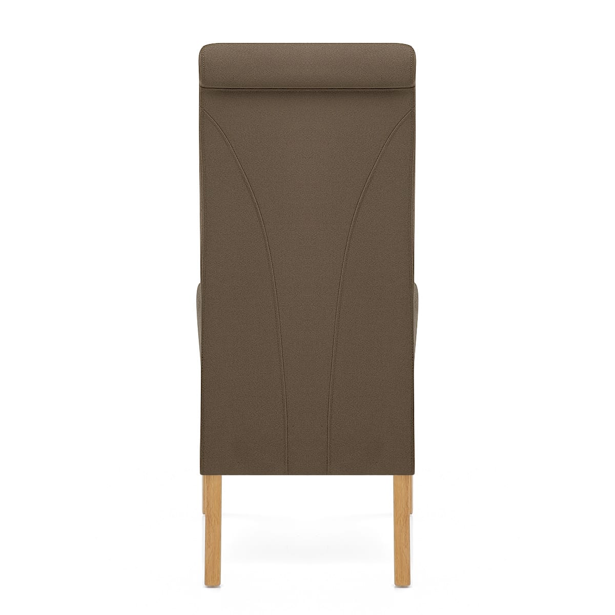 Carlo Oak Chair Brown Fabric