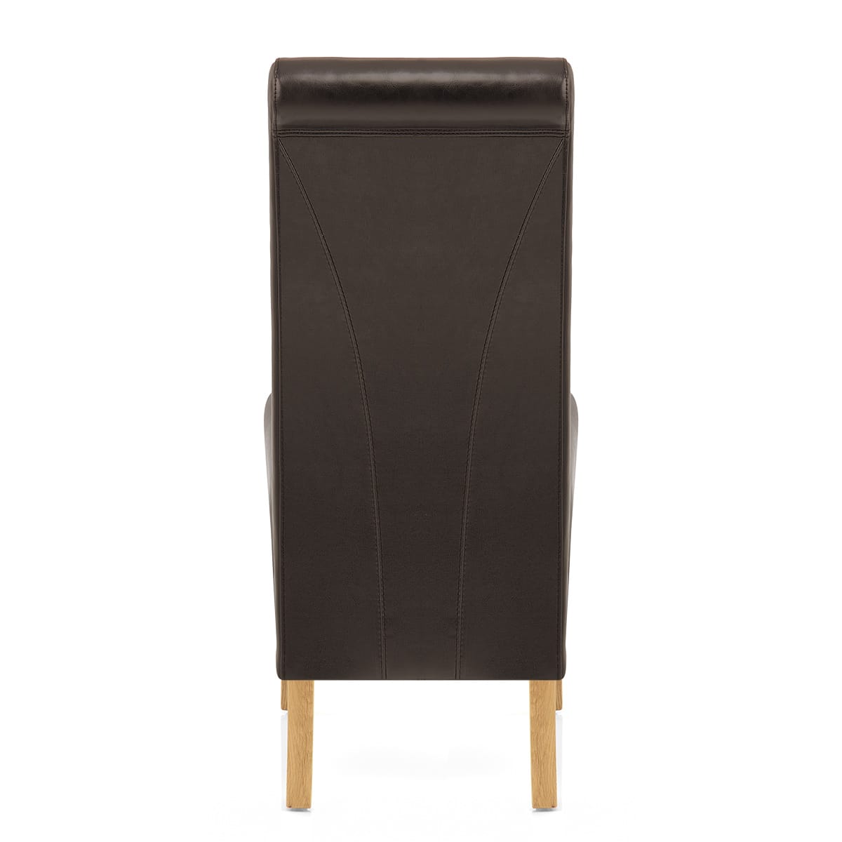 Carlo Oak Chair Brown Leather