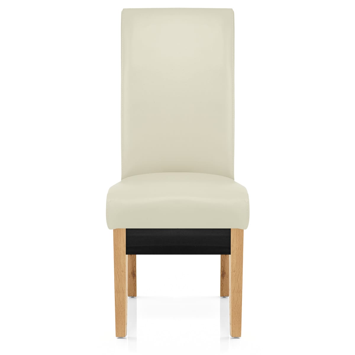 Carlo Oak Chair Cream Leather