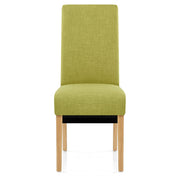 Carlo Oak Chair Green Fabric