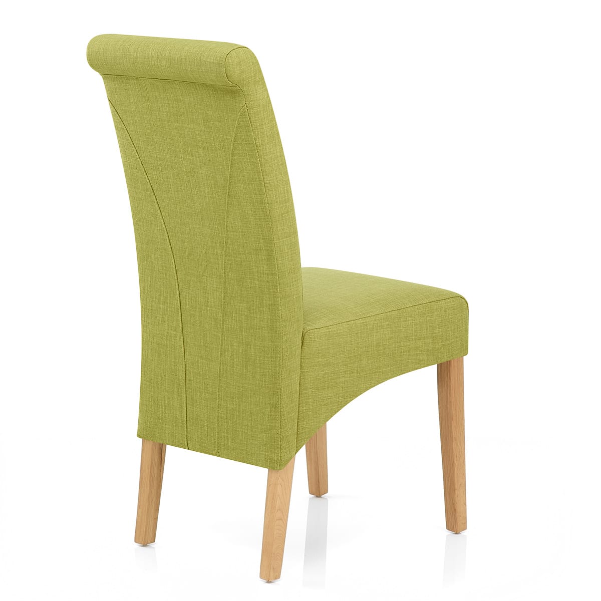 Carlo Oak Chair Green Fabric