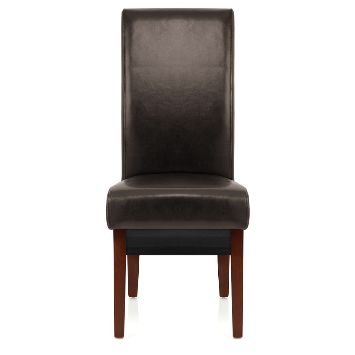 Carlo Walnut Chair Brown Leather
