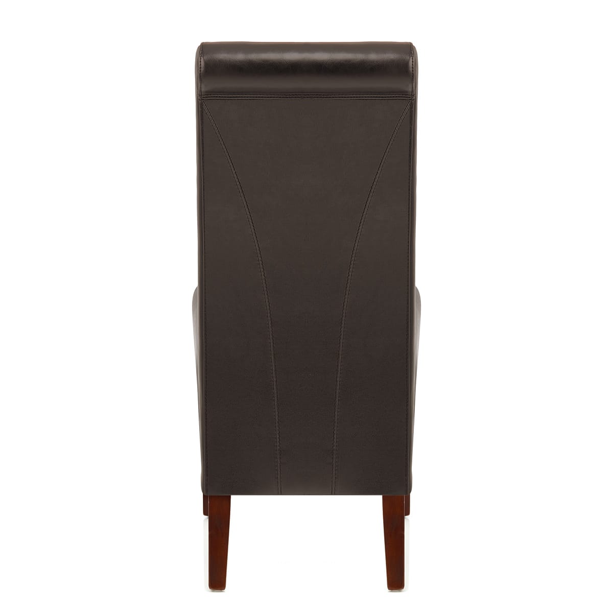 Carlo Walnut Chair Brown Leather