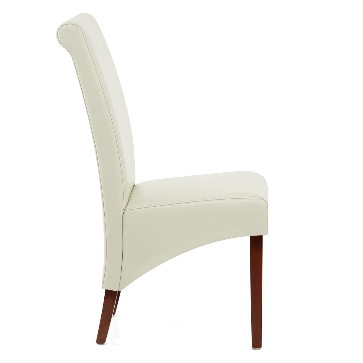 Carlo Walnut Chair Cream Leather