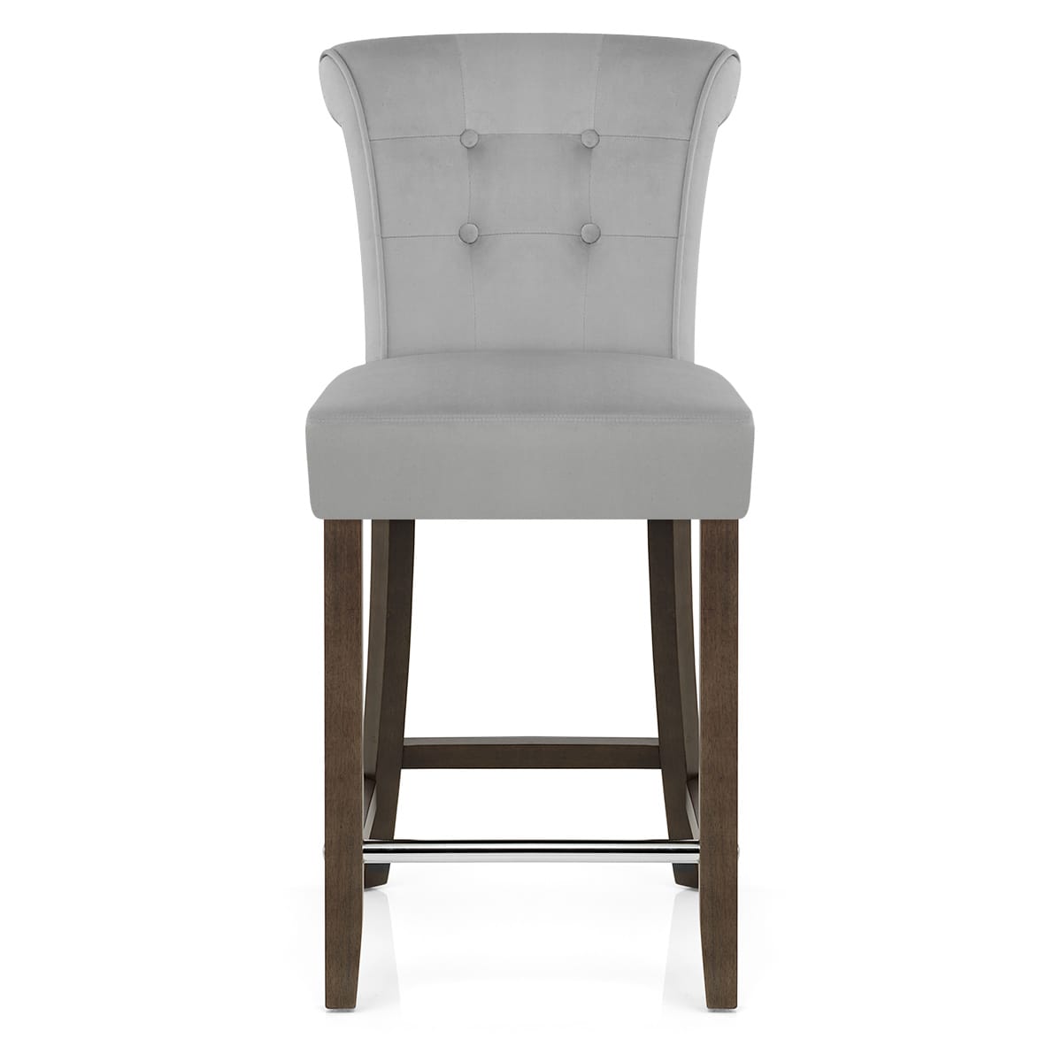 Carlton Scroll Back Stool Grey Velvet