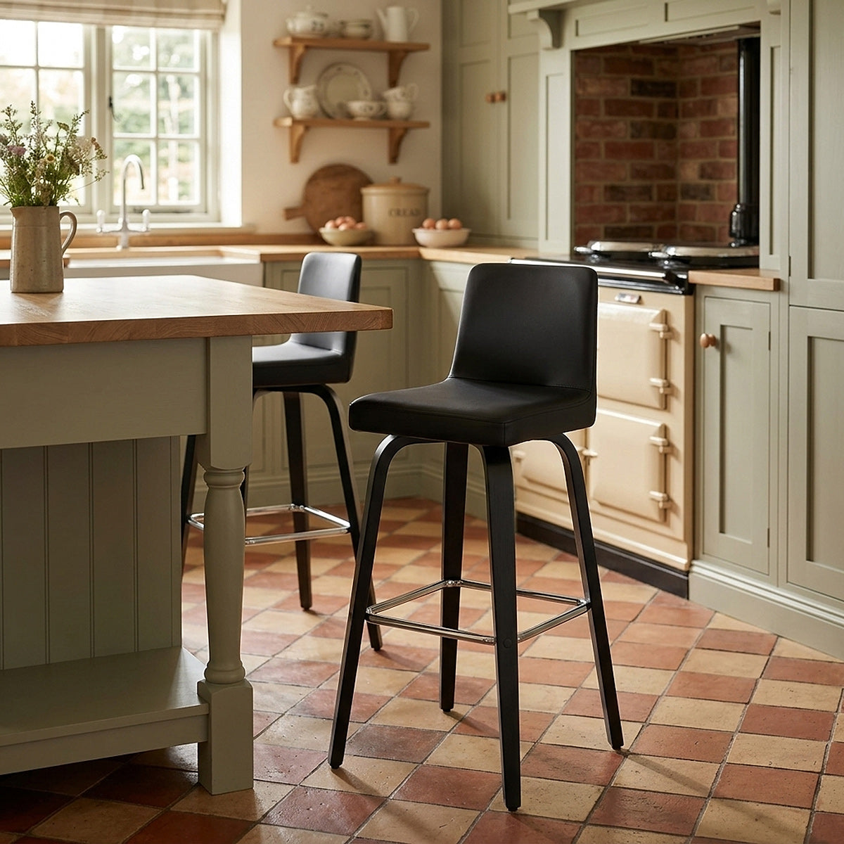 Charlotte Kitchen Stool Black