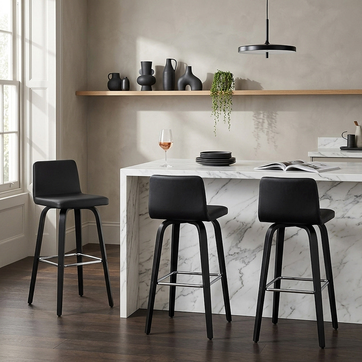 Charlotte Kitchen Stool Black