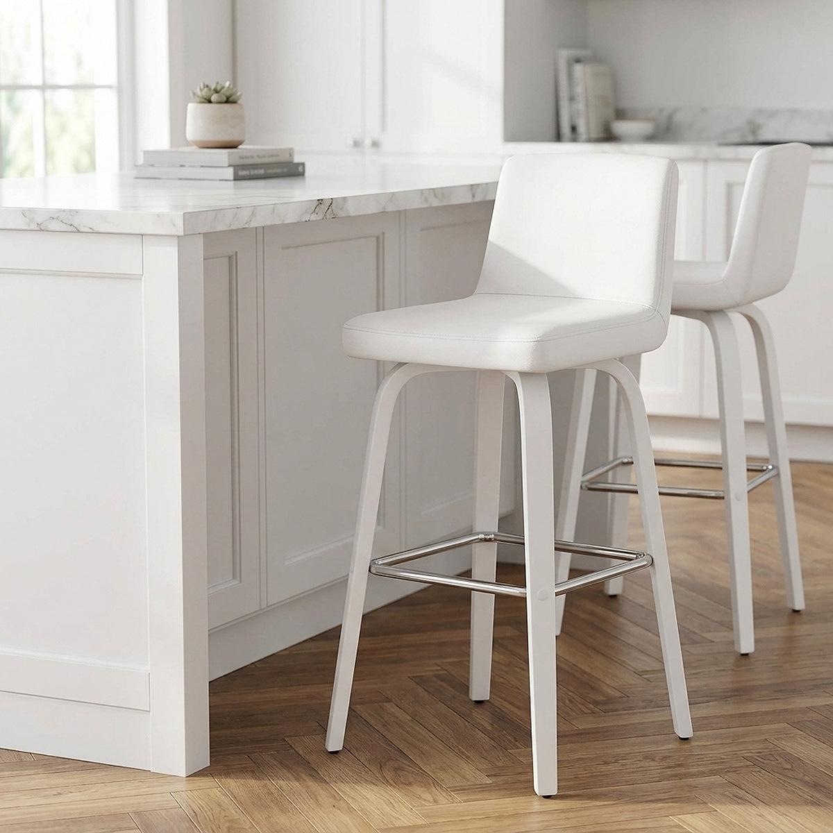 Charlotte Kitchen Stool White