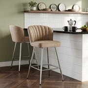 Chase Bar Stool Beige Fabric