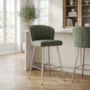 Chase Bar Stool Green Fabric