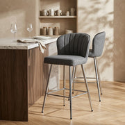 Chase Bar Stool Grey Fabric