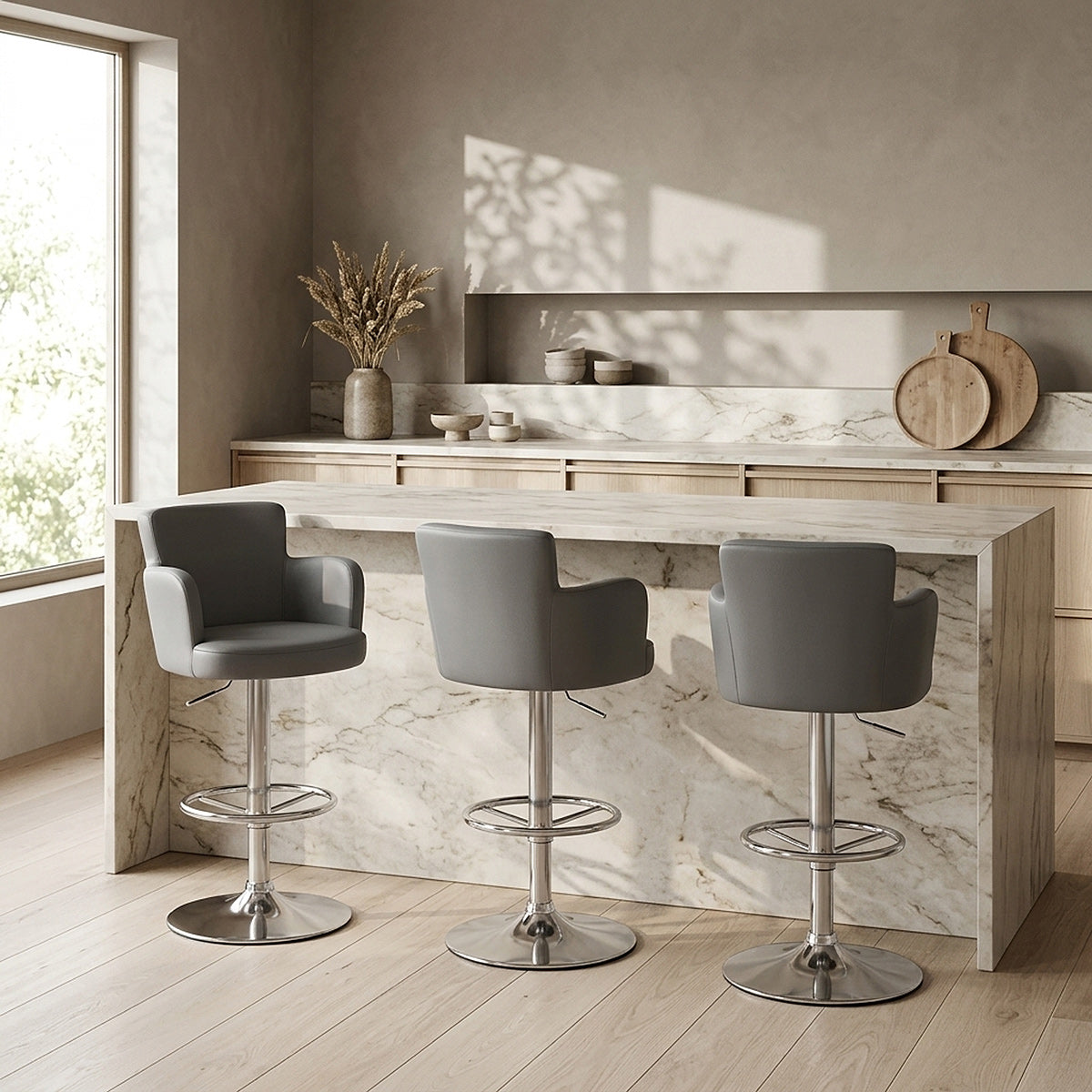 Chateau Brushed Bar Stool Grey
