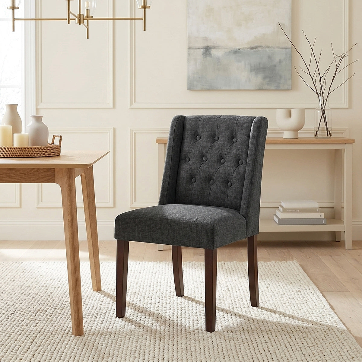 Chatsworth Walnut Dining Chair Charcoal