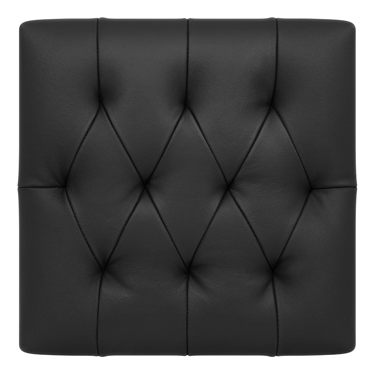 Chelsea Oak Stool Black Leather