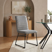 Chevelle Dining Chair Grey Velvet