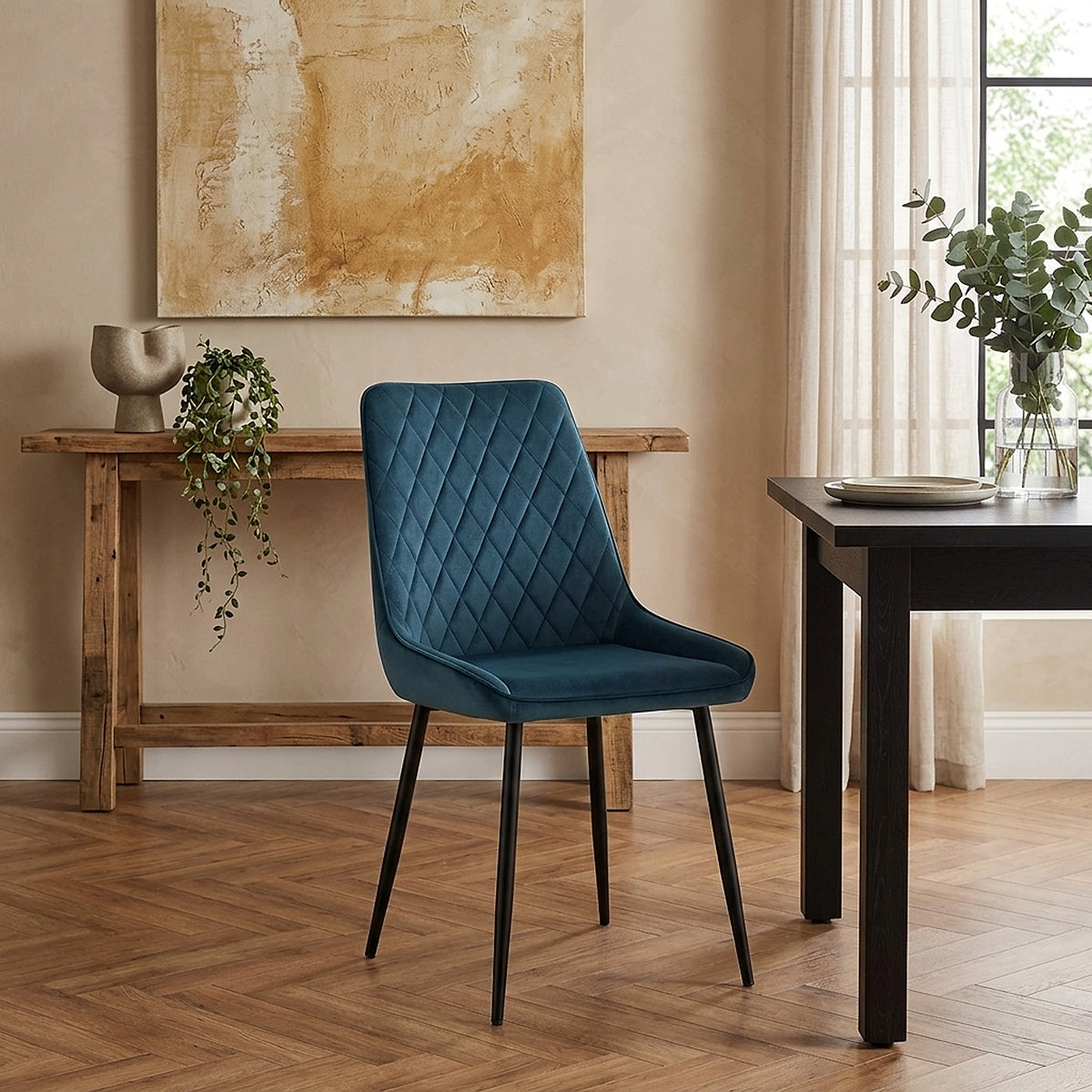 Chevy Dining Chair Blue Velvet