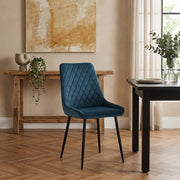 Chevy Dining Chair Blue Velvet