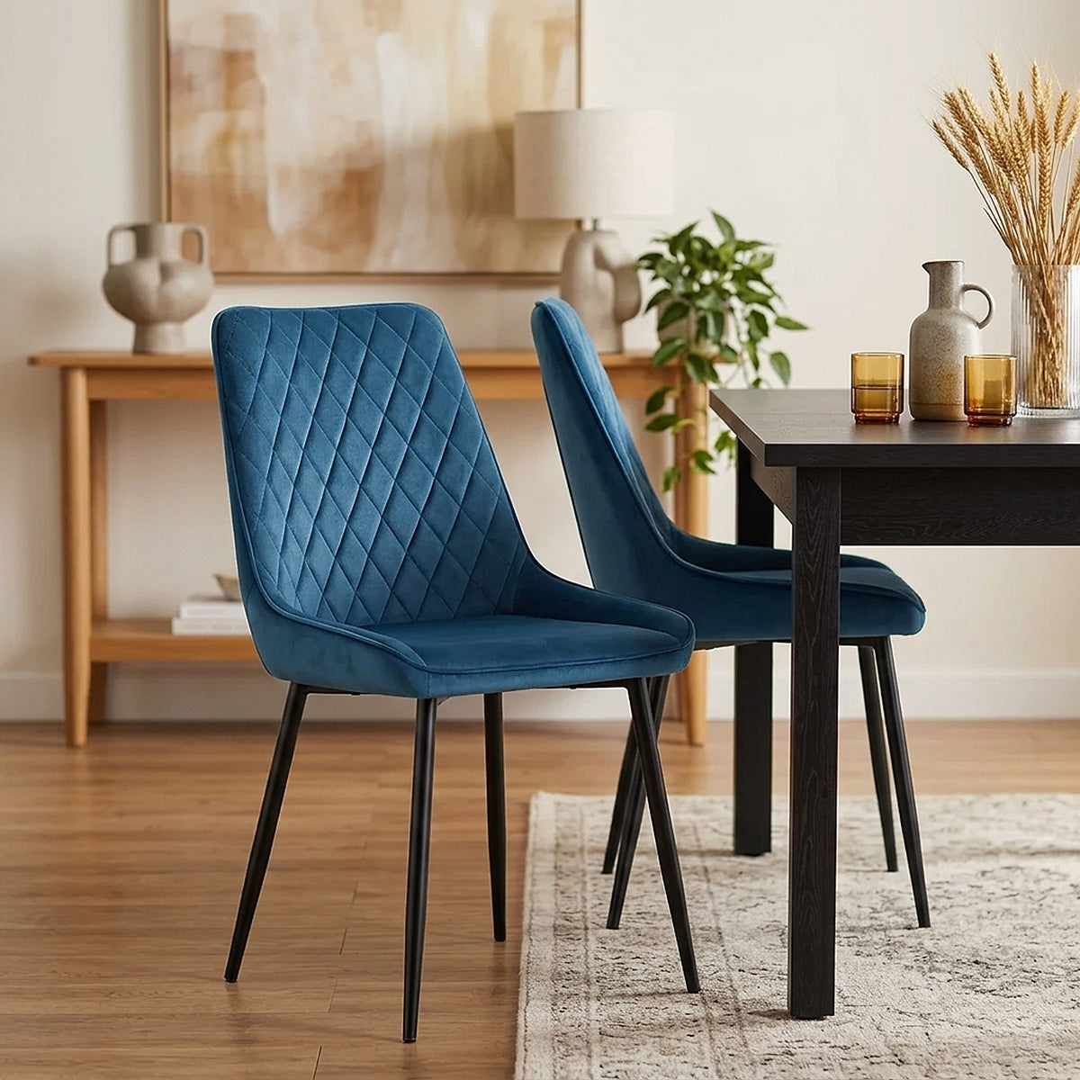 Chevy Dining Chair Blue Velvet