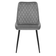 Chevy Dining Chair Grey Velvet