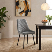Chevy Dining Chair Grey Velvet