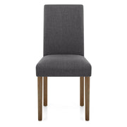 Chicago Oak Chair Charcoal Fabric