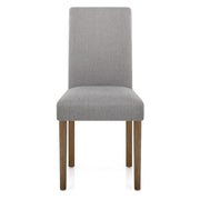 Chicago Oak Chair Grey Fabric