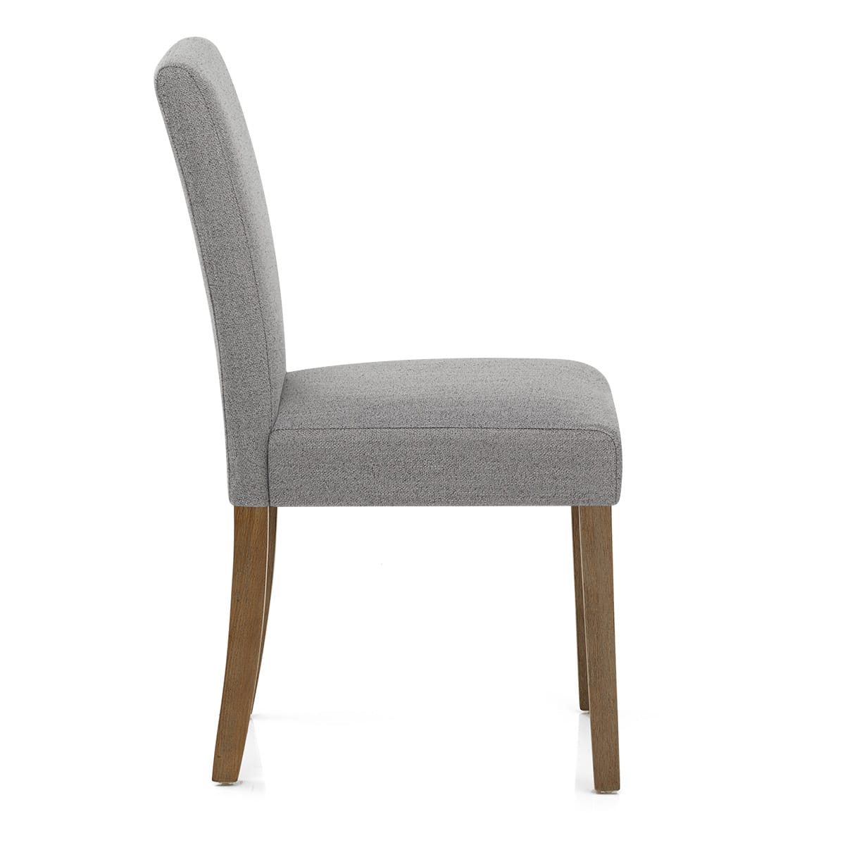 Chicago Oak Chair Grey Fabric